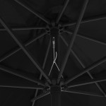 vidaXL Umbrelă de soare de grădină, stâlp metalic, negru, 390 cm vidaXL Umbrelă de soare de grădină, stâlp metalic, negru, 390 cm