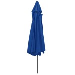 vidaXL Umbrelă de soare de grădină, stâlp metalic, azuriu, 390 cm vidaXL Umbrelă de soare de grădină, stâlp metalic, azuriu, 390 cm
