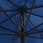 vidaXL Umbrelă de soare de grădină, stâlp metalic, azuriu, 390 cm vidaXL Umbrelă de soare de grădină, stâlp metalic, azuriu, 390 cm