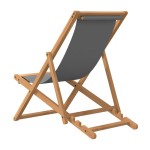 vidaXL Scaun de plajă pliabil, gri, lemn masiv de tec vidaXL Scaun de plajă pliabil, gri, lemn masiv de tec