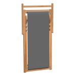 vidaXL Scaun de plajă pliabil, gri, lemn masiv de tec vidaXL Scaun de plajă pliabil, gri, lemn masiv de tec