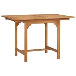 vidaXL Masă de grădină extensibilă (110-160)x80x75cm lemn masiv tec
