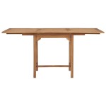 vidaXL Masă de grădină extensibilă (110-160)x80x75cm lemn masiv tec