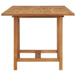 vidaXL Masă de grădină extensibilă (110-160)x80x75cm lemn masiv tec