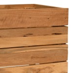 vidaXL Strat înălțat, 50x40x38 cm, lemn de tec reciclat și oțel
