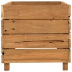 vidaXL Strat înălțat, 100x40x38 cm, lemn de tec reciclat și oțel vidaXL Strat înălțat, 100x40x38 cm, lemn de tec reciclat și oțel