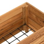 vidaXL Strat înălțat, 100x40x38 cm, lemn de tec reciclat și oțel vidaXL Strat înălțat, 100x40x38 cm, lemn de tec reciclat și oțel