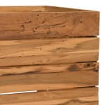 vidaXL Strat înălțat, 100x40x38 cm, lemn de tec reciclat și oțel vidaXL Strat înălțat, 100x40x38 cm, lemn de tec reciclat și oțel