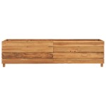 vidaXL Strat înălțat, 150x40x38 cm, lemn de tec reciclat și oțel