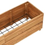 vidaXL Strat înălțat, 150x40x38 cm, lemn de tec reciclat și oțel