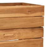 vidaXL Strat înălțat, 150x40x38 cm, lemn de tec reciclat și oțel