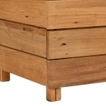 vidaXL Strat înălțat, 50x40x55 cm, lemn de tec reciclat și oțel