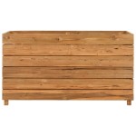 vidaXL Strat înălțat, 100x40x55 cm, lemn de tec reciclat și oțel vidaXL Strat înălțat, 100x40x55 cm, lemn de tec reciclat și oțel