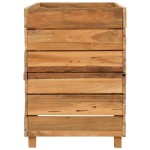vidaXL Strat înălțat, 100x40x55 cm, lemn de tec reciclat și oțel vidaXL Strat înălțat, 100x40x55 cm, lemn de tec reciclat și oțel