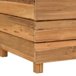 vidaXL Strat înălțat, 100x40x55 cm, lemn de tec reciclat și oțel vidaXL Strat înălțat, 100x40x55 cm, lemn de tec reciclat și oțel