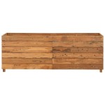 vidaXL Strat înălțat, 150x40x55 cm, lemn de tec reciclat și oțel
