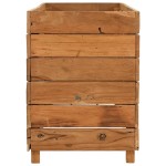 vidaXL Strat înălțat, 150x40x55 cm, lemn de tec reciclat și oțel