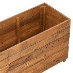 vidaXL Strat înălțat, 150x40x55 cm, lemn de tec reciclat și oțel