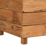 vidaXL Strat înălțat, 150x40x55 cm, lemn de tec reciclat și oțel