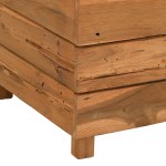 vidaXL Strat înălțat, 50x40x72 cm, lemn de tec reciclat și oțel