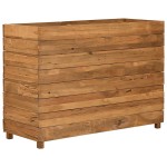 vidaXL Strat înălțat, 100x40x72 cm, lemn de tec reciclat și oțel vidaXL Strat înălțat, 100x40x72 cm, lemn de tec reciclat și oțel