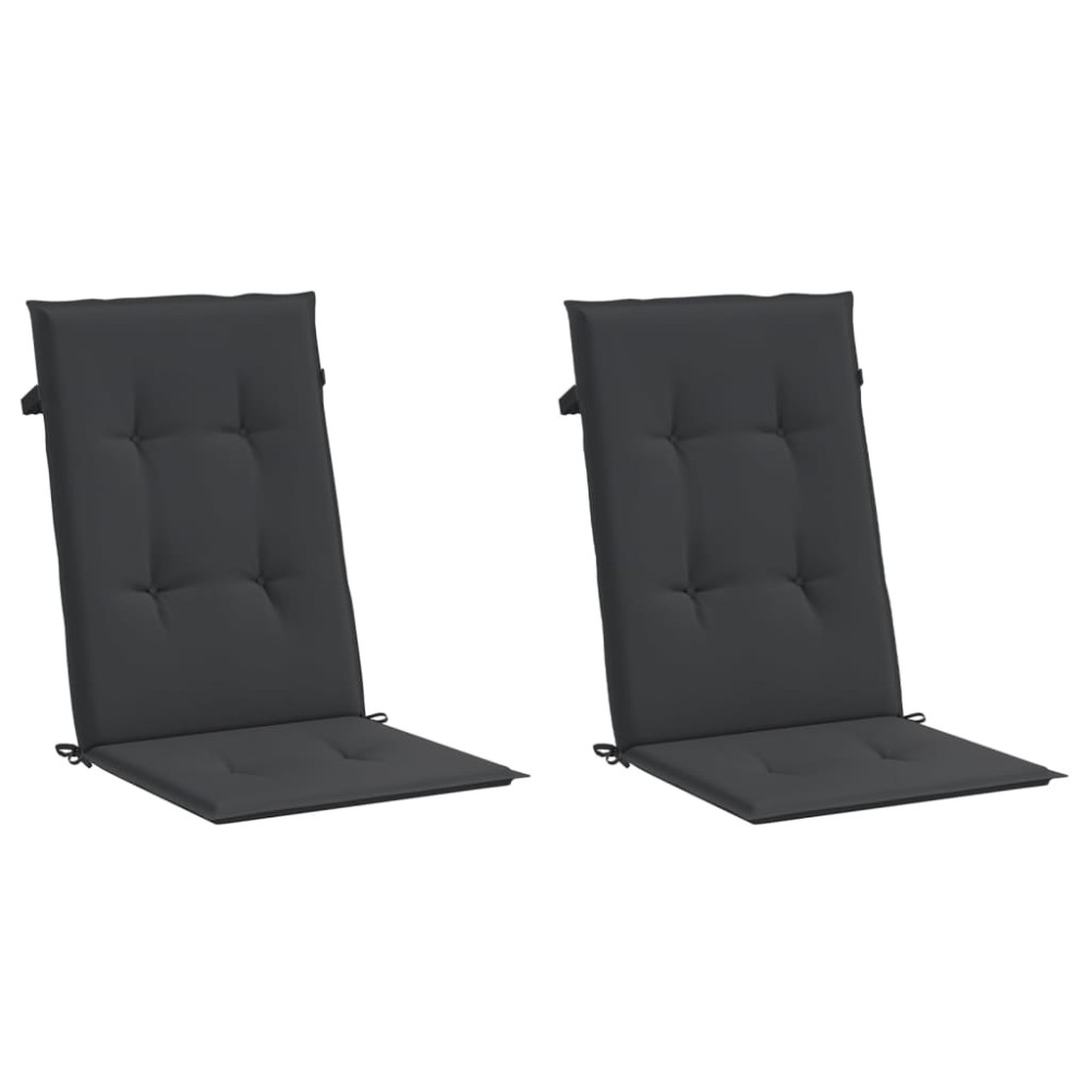 vidaXL Perne scaun spătar înalt, 2 buc., negru, 120x50x3 cm, textil