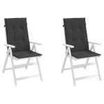 vidaXL Perne scaun spătar înalt, 2 buc., negru, 120x50x3 cm, textil vidaXL Perne scaun spătar înalt, 2 buc., negru, 120x50x3 cm, textil