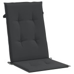 vidaXL Perne scaun spătar înalt, 4 buc., negru, 120x50x3 cm, textil vidaXL Perne scaun spătar înalt, 4 buc., negru, 120x50x3 cm, textil