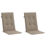 vidaXL Perne scaun spătar înalt 2 buc., gri taupe, 120x50x3 cm, textil vidaXL Perne scaun spătar înalt 2 buc., gri taupe, 120x50x3 cm, textil