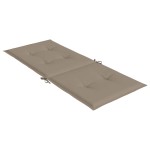 vidaXL Perne scaun spătar înalt 2 buc., gri taupe, 120x50x3 cm, textil vidaXL Perne scaun spătar înalt 2 buc., gri taupe, 120x50x3 cm, textil