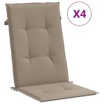 vidaXL Perne scaun spătar înalt 4 buc., gri taupe, 120x50x3 cm, textil vidaXL Perne scaun spătar înalt 4 buc., gri taupe, 120x50x3 cm, textil