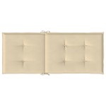 vidaXL Perne scaun spătar înalt, 2 buc., bej, 120x50x3 cm, textil vidaXL Perne scaun spătar înalt, 2 buc., bej, 120x50x3 cm, textil