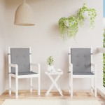 vidaXL Perne scaun cu spătar mic, 2 buc., gri, textil oxford vidaXL Perne scaun cu spătar mic, 2 buc., gri, textil oxford