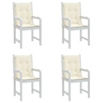 vidaXL Perne cu spătar mic, 4 buc. crem 100x50x3 cm textil oxford vidaXL Perne cu spătar mic, 4 buc. crem 100x50x3 cm textil oxford