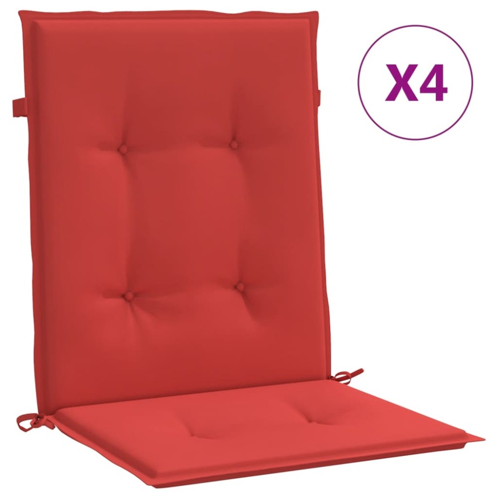 vidaXL Perne cu spătar mic, 4 buc. roșu 100x50x3 cm textil oxford