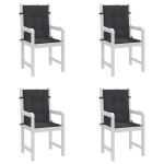 vidaXL Perne cu spătar mic, 4 buc. negru 100x50x3 cm textil oxford vidaXL Perne cu spătar mic, 4 buc. negru 100x50x3 cm textil oxford