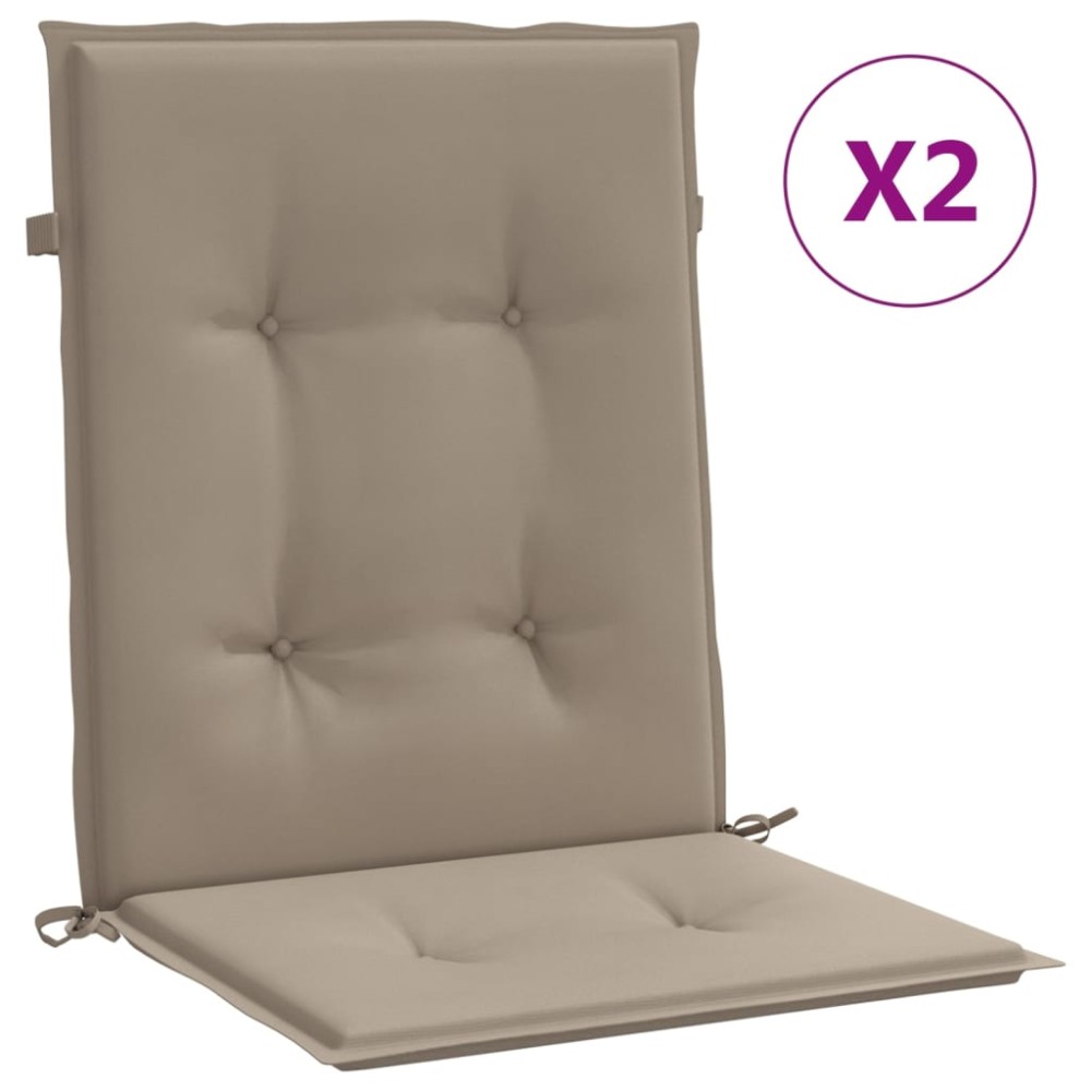 vidaXL Perne cu spătar mic, 2 buc. gri taupe 100x50x3 cm textil oxford