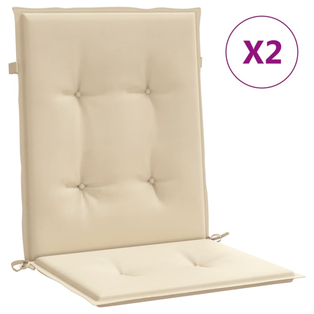 vidaXL Perne cu spătar mic, 2 buc. bej 100x50x3 cm textil oxford