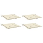 vidaXL Perne scaune grădină 4 buc. crem 40x40x4 cm țesătură Oxford vidaXL Perne scaune grădină 4 buc. crem 40x40x4 cm țesătură Oxford