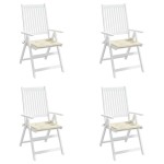 vidaXL Perne scaune grădină 4 buc. crem 40x40x4 cm țesătură Oxford vidaXL Perne scaune grădină 4 buc. crem 40x40x4 cm țesătură Oxford