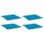 vidaXL Perne scaune grădină 4 buc. albastru 40x40x3 cm țesătură Oxford vidaXL Perne scaune grădină 4 buc. albastru 40x40x3 cm țesătură Oxford