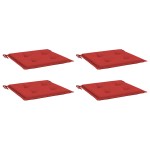 vidaXL Perne scaune grădină 4 buc. roșu 40x40x4 cm țesătură Oxford vidaXL Perne scaune grădină 4 buc. roșu 40x40x4 cm țesătură Oxford