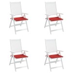 vidaXL Perne scaune grădină 4 buc. roșu 40x40x4 cm țesătură Oxford vidaXL Perne scaune grădină 4 buc. roșu 40x40x4 cm țesătură Oxford