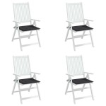 vidaXL Perne scaune grădină 4 buc. negru 40x40x4 cm țesătură Oxford vidaXL Perne scaune grădină 4 buc. negru 40x40x4 cm țesătură Oxford