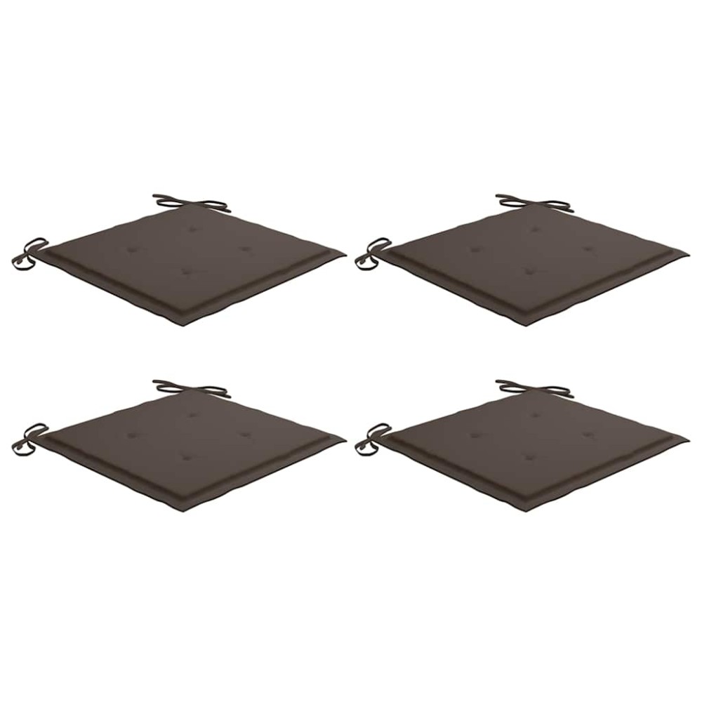 vidaXL Perne scaune grădină 4 buc. gri taupe 40x40x4cm țesătură Oxford