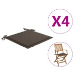 vidaXL Perne scaune grădină 4 buc. gri taupe 40x40x4cm țesătură Oxford vidaXL Perne scaune grădină 4 buc. gri taupe 40x40x4cm țesătură Oxford