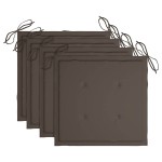 vidaXL Perne scaune grădină 4 buc. gri taupe 40x40x4cm țesătură Oxford vidaXL Perne scaune grădină 4 buc. gri taupe 40x40x4cm țesătură Oxford