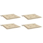 vidaXL Perne scaune grădină 4 buc. bej 40x40x4 cm țesătură Oxford vidaXL Perne scaune grădină 4 buc. bej 40x40x4 cm țesătură Oxford