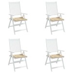 vidaXL Perne scaune grădină 4 buc. bej 40x40x4 cm țesătură Oxford vidaXL Perne scaune grădină 4 buc. bej 40x40x4 cm țesătură Oxford