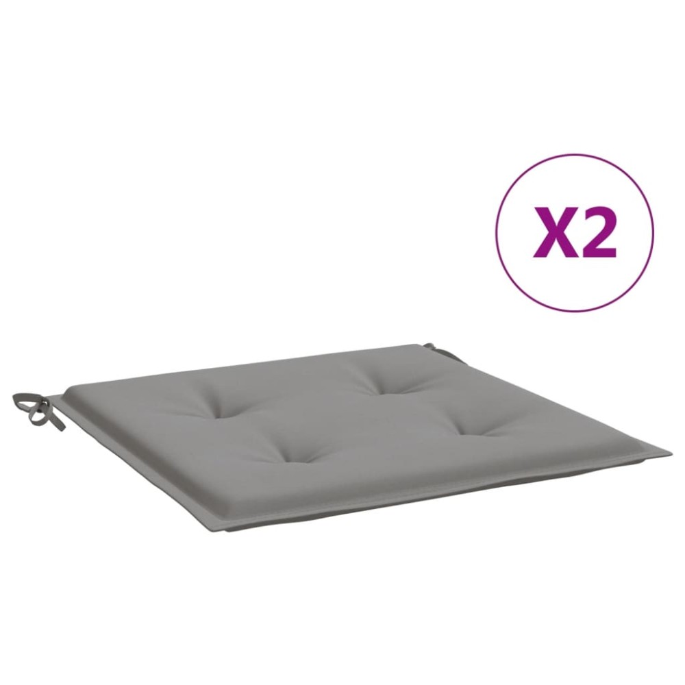 vidaXL Perne scaune de grădină 2 buc. gri 50x50x3 cm țesătură Oxford